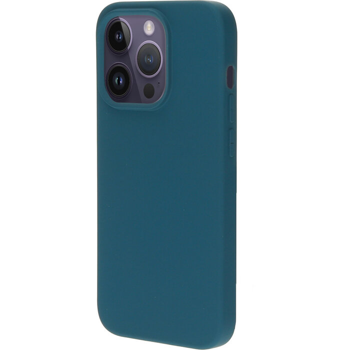 Mobiparts Mobiparts Silicone Cover voor Apple iPhone 14 Pro - Blueberry Blue