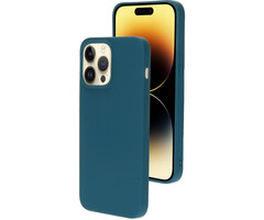 Mobiparts Mobiparts Silicone Cover voor iPhone 14 Pro Max - Blueberry Blue
