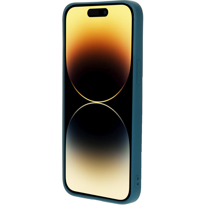 Mobiparts Mobiparts Silicone Cover voor iPhone 14 Pro Max - Blueberry Blue