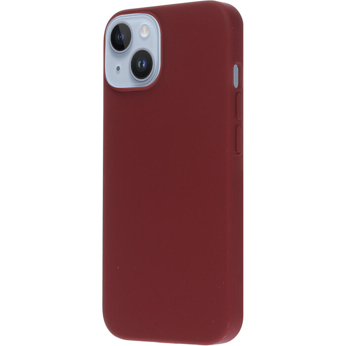 Mobiparts Mobiparts Silicone Cover Apple iPhone 14 Plum Red
