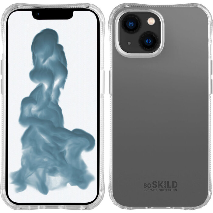 SoSkild SoSkild Absorb 2.0 ECO Case voor Apple iPhone 14 - Transparant met Pyramid Corners