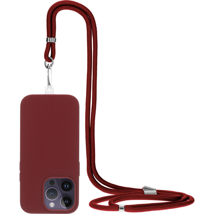 Mobiparts Mobiparts Universeel Telefoonkoord - Verstelbaar - Plum Red