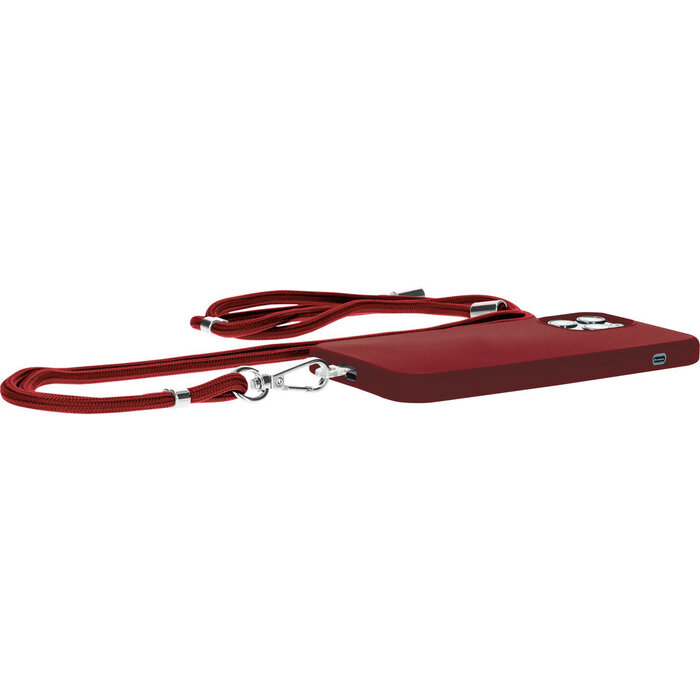 Mobiparts Mobiparts Universeel Telefoonkoord - Verstelbaar - Plum Red