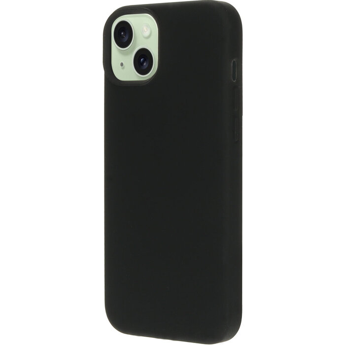 Mobiparts Mobiparts Silicone Cover voor iPhone 15 Plus - MagSafe - Zwart