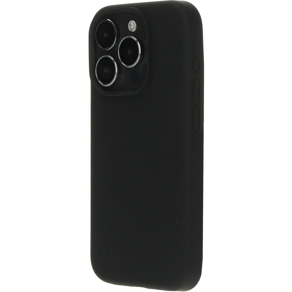Mobiparts Mobiparts Silicone Cover voor iPhone 15 Pro - MagSafe Compatibel - Zwart