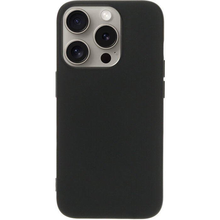 Mobiparts Mobiparts Silicone Cover voor iPhone 15 Pro - Zwart