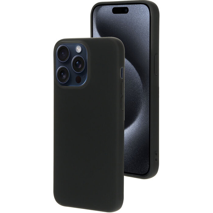 Mobiparts Mobiparts Silicone Cover voor iPhone 15 Pro Max - Zwart