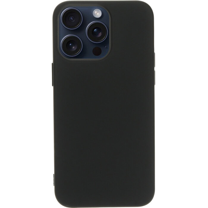 Mobiparts Mobiparts Silicone Cover voor iPhone 15 Pro Max - Zwart