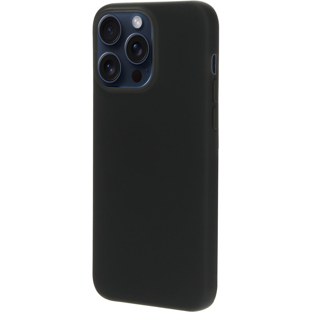 Mobiparts Mobiparts Silicone Cover voor iPhone 15 Pro Max - Zwart