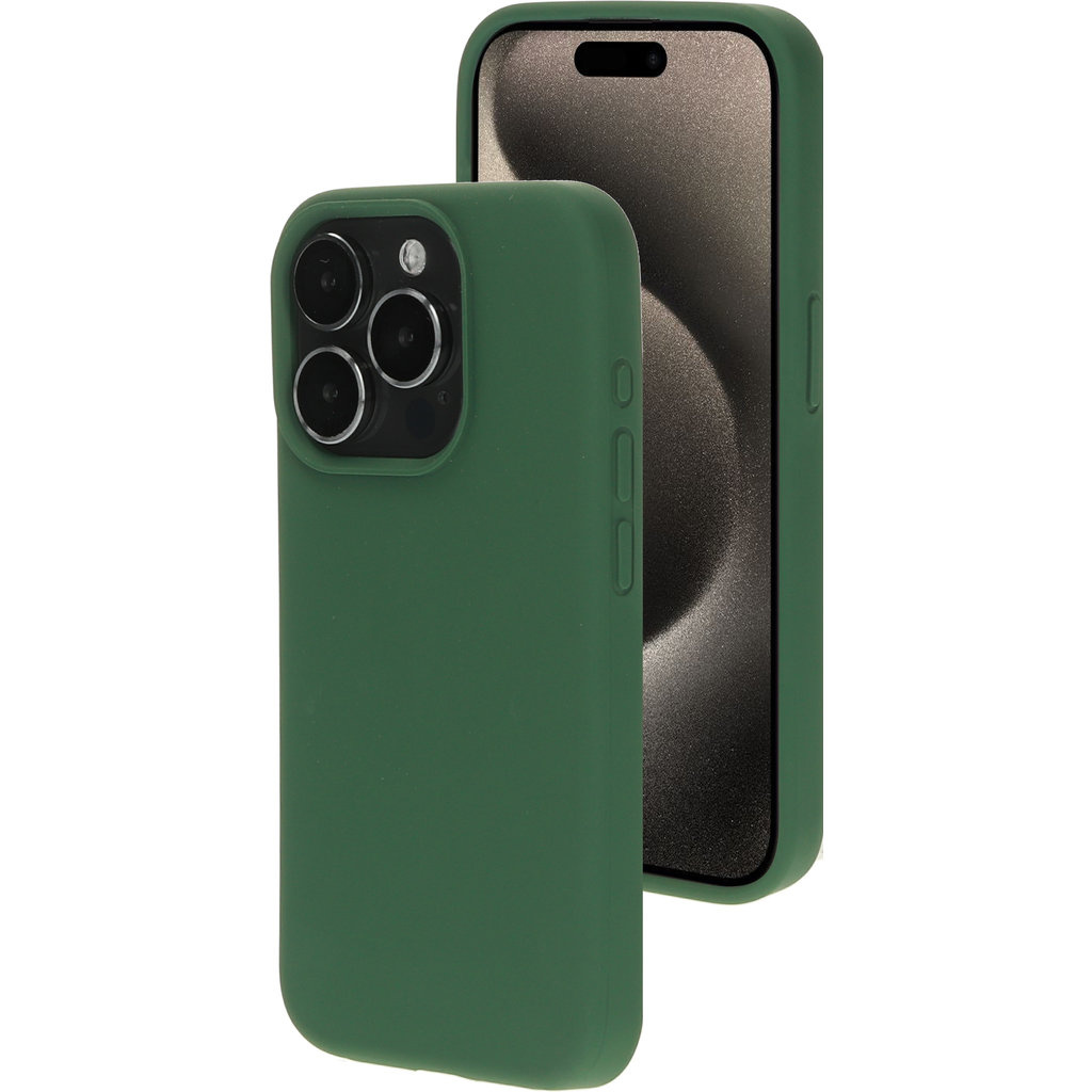 Mobiparts Mobiparts Silicone Cover voor Apple iPhone 15 Pro - Forest Green