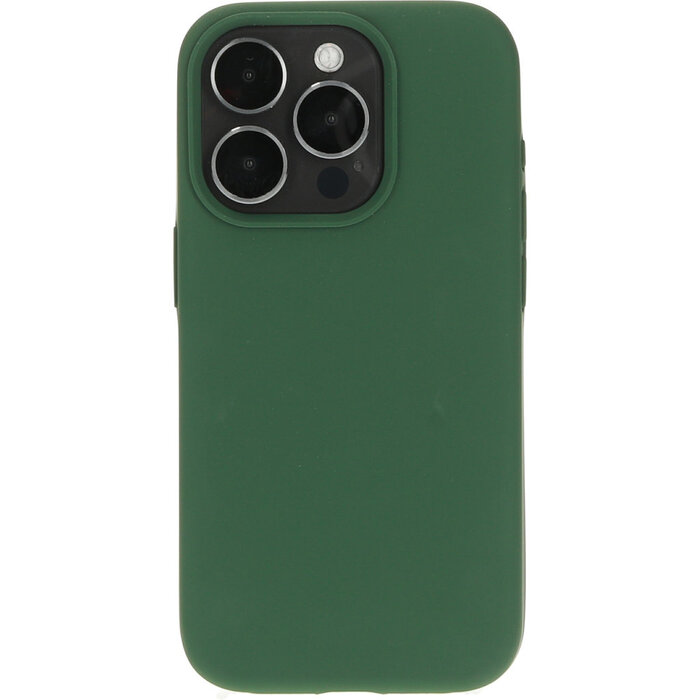 Mobiparts Mobiparts Silicone Cover voor Apple iPhone 15 Pro - Forest Green
