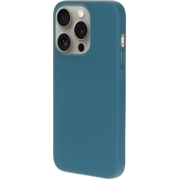 Mobiparts Mobiparts Siliconen Cover voor Apple iPhone 15 Pro - Blueberry Blue