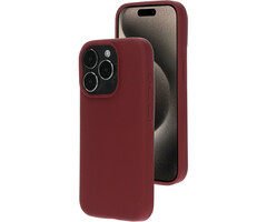 Mobiparts Mobiparts Silicone Cover voor iPhone 15 Pro - Plum Red