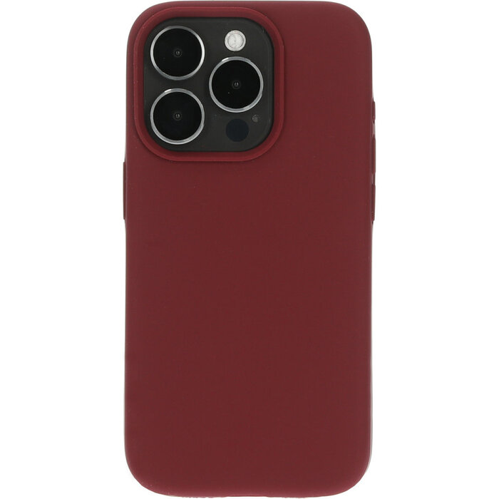 Mobiparts Mobiparts Silicone Cover voor Apple iPhone 15 Pro - Plum Red