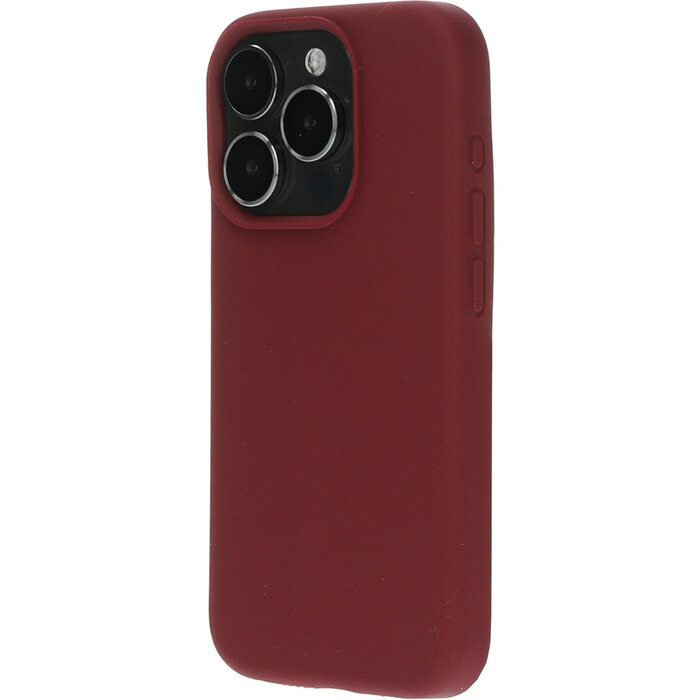 Mobiparts Mobiparts Silicone Cover voor Apple iPhone 15 Pro - Plum Red