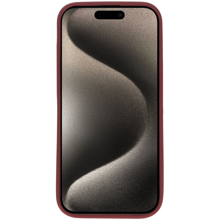 Mobiparts Mobiparts Silicone Cover voor Apple iPhone 15 Pro - Plum Red
