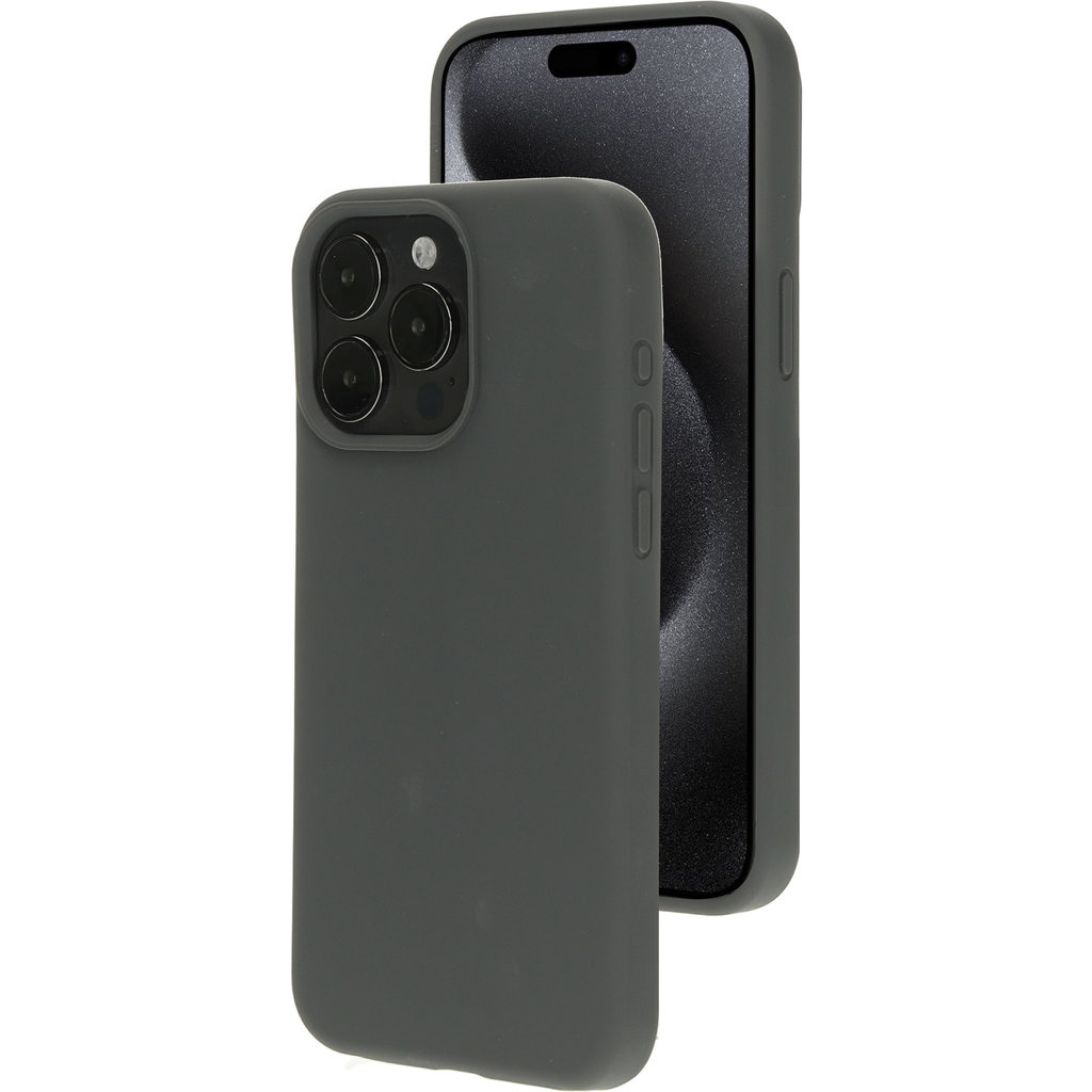 Mobiparts Mobiparts Silicone Cover voor iPhone 15 Pro Max - Urban Grey