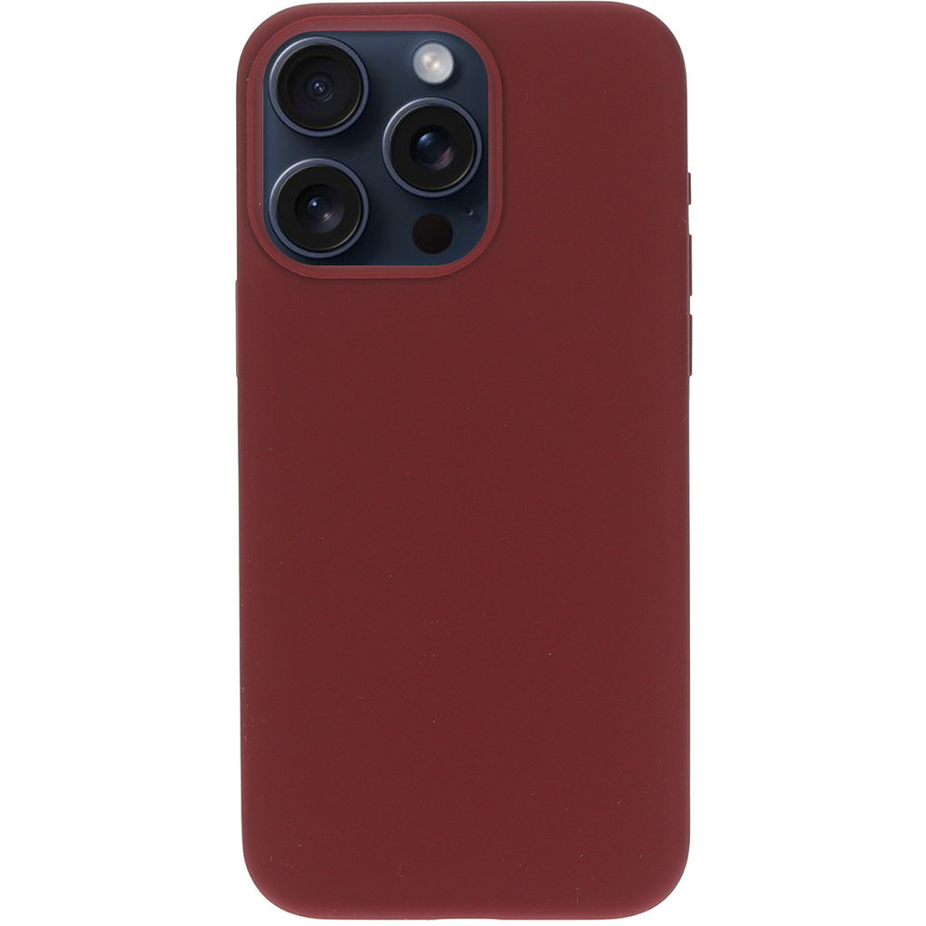 Mobiparts Mobiparts Siliconen Hoesje voor iPhone 15 Pro Max - Plum Red
