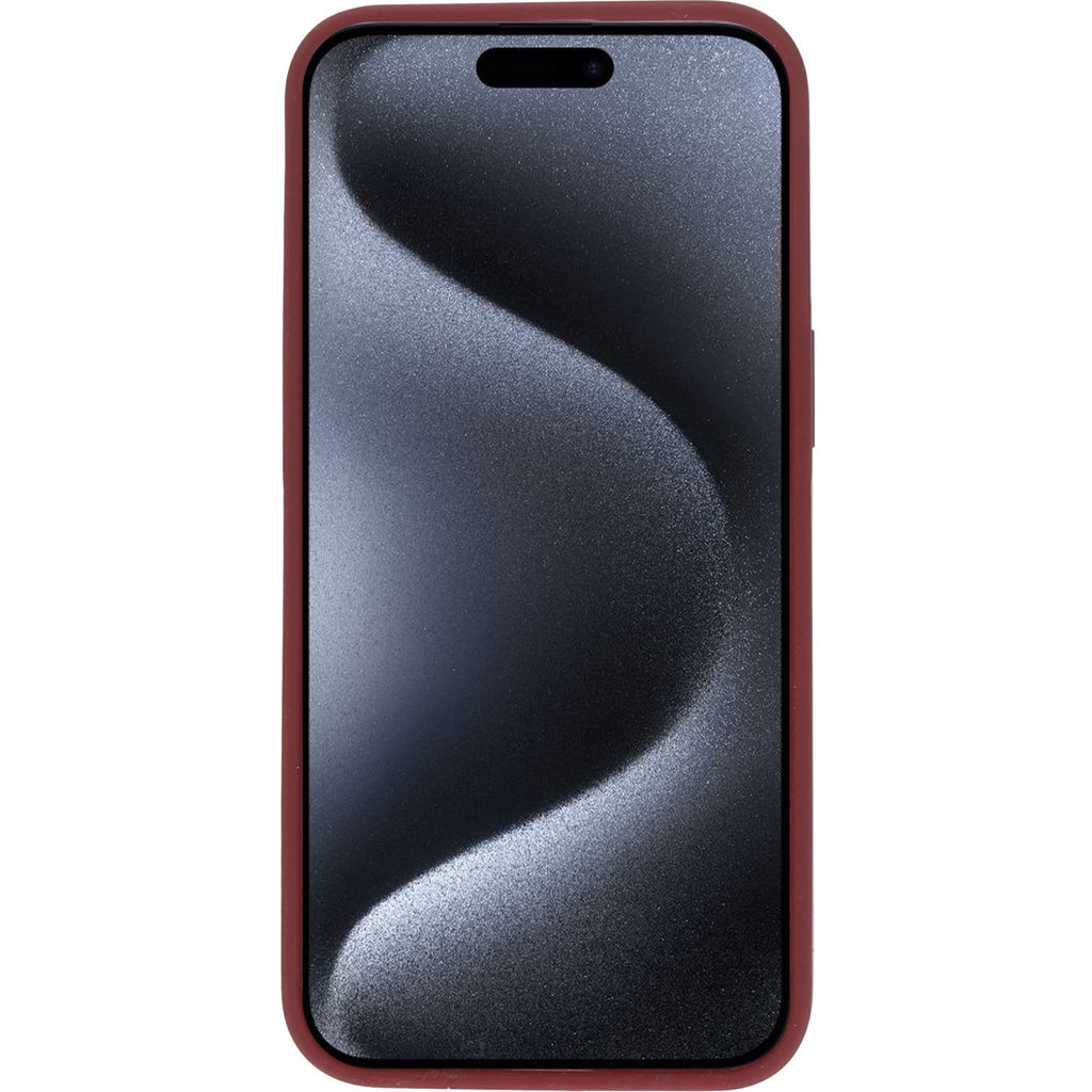 Mobiparts Mobiparts Siliconen Hoesje voor iPhone 15 Pro Max - Plum Red