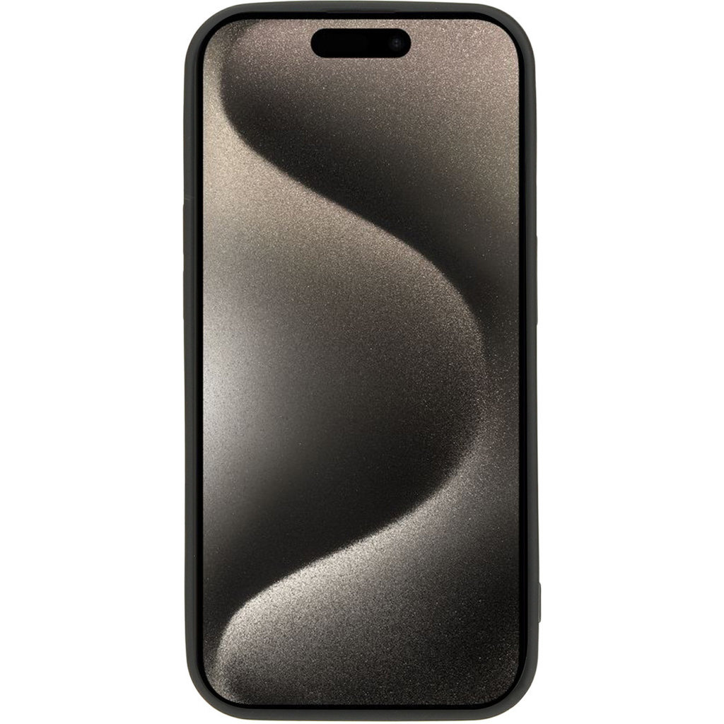Mobiparts Mobiparts Classic TPU Case met Kaarthouder voor iPhone 15 Pro - Mat Zwart