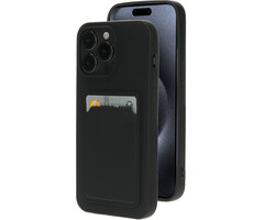 Mobiparts Mobiparts Classic TPU Case met Pashouder voor iPhone 15 Pro Max - Mat Zwart