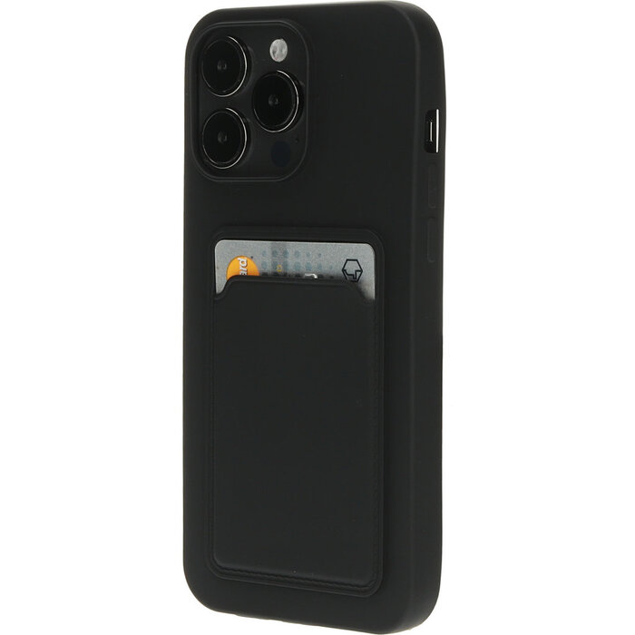 Mobiparts Mobiparts Classic TPU Case met Pashouder iPhone 15 Pro Max - Mat Zwart