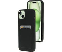 Mobiparts Mobiparts Classic TPU Case met Pasjeshouder iPhone 15 Plus - Mat Zwart