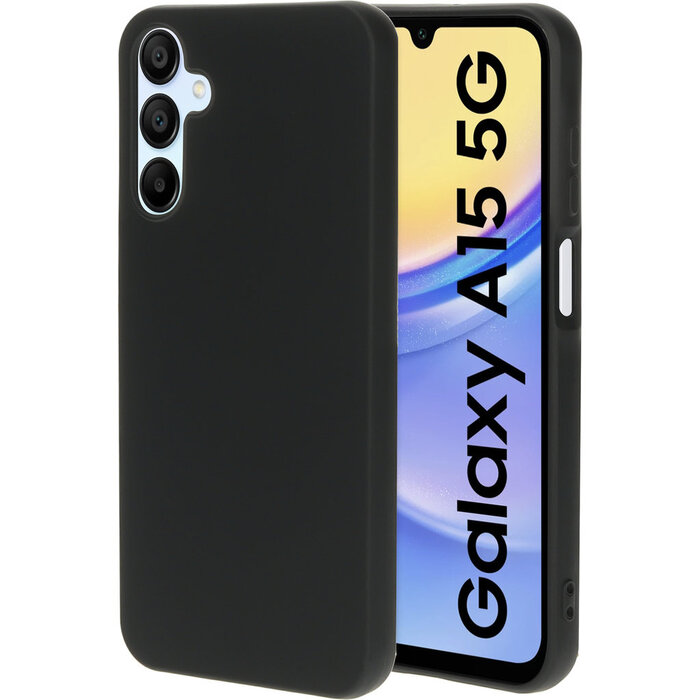 Mobiparts Mobiparts Silicone Cover voor Samsung Galaxy A15 - Zwart