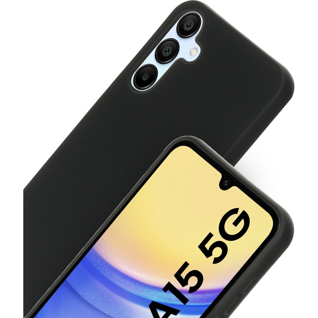 Mobiparts Mobiparts Silicone Cover voor Samsung Galaxy A15 - Zwart