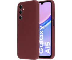 Mobiparts Mobiparts Silicone Cover voor Samsung Galaxy A15 - Plum Red