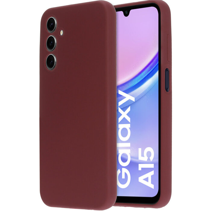 Mobiparts Mobiparts Silicone Cover voor Samsung Galaxy A15 - Plum Red