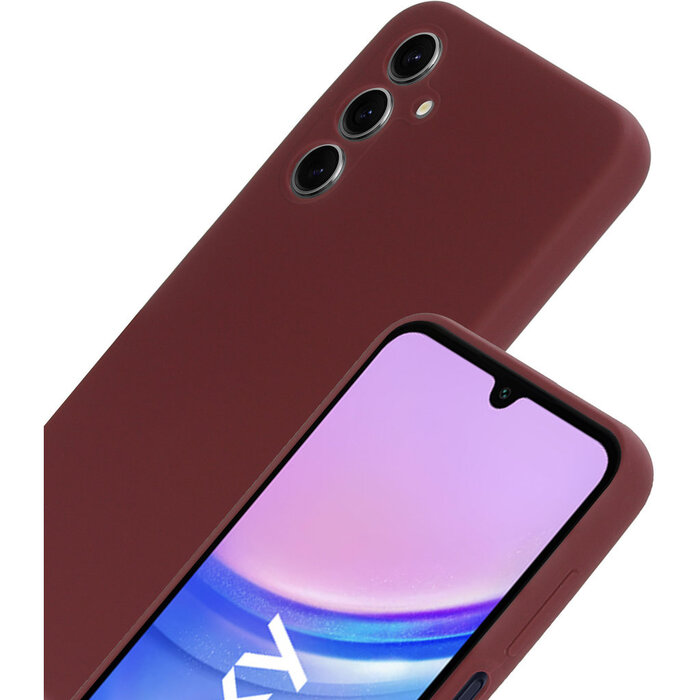 Mobiparts Mobiparts Silicone Cover voor Samsung Galaxy A15 - Plum Red
