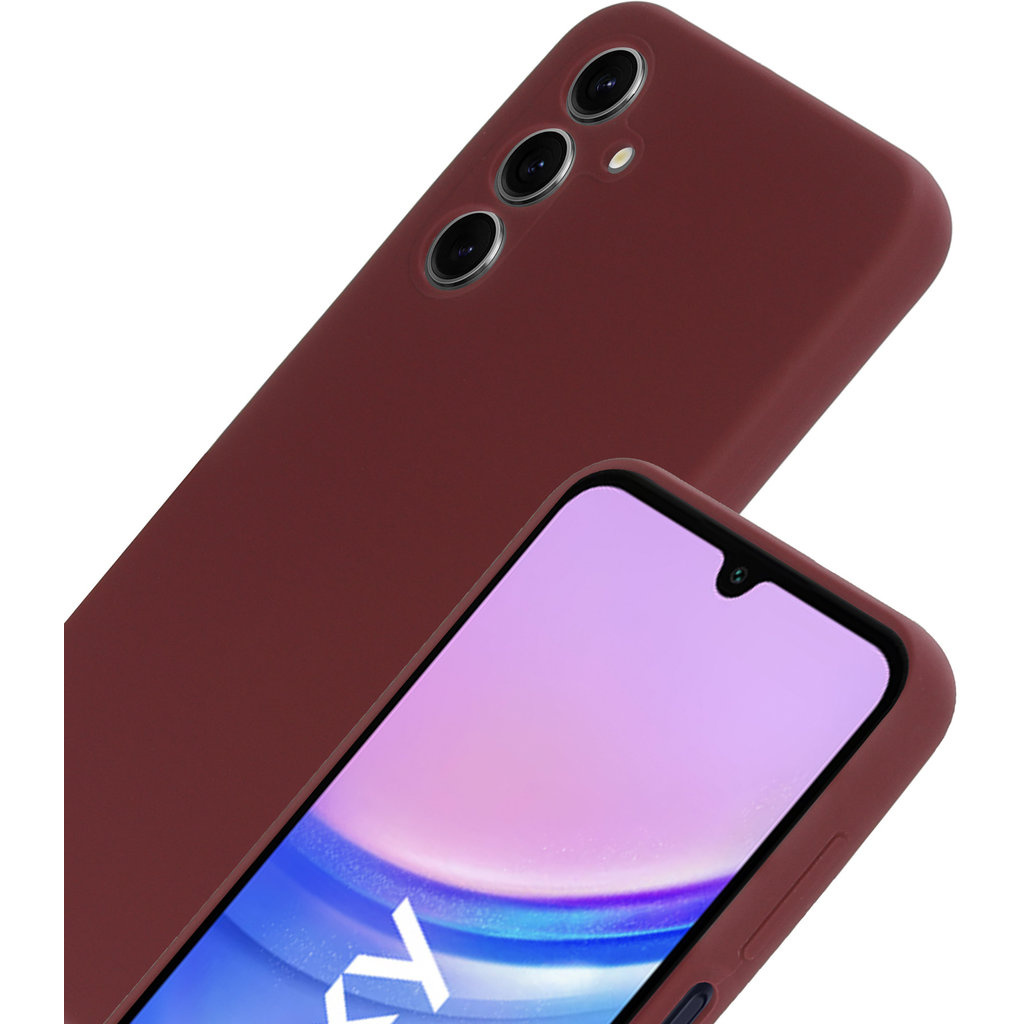 Mobiparts Mobiparts Silicone Cover voor Samsung Galaxy A15 - Plum Red