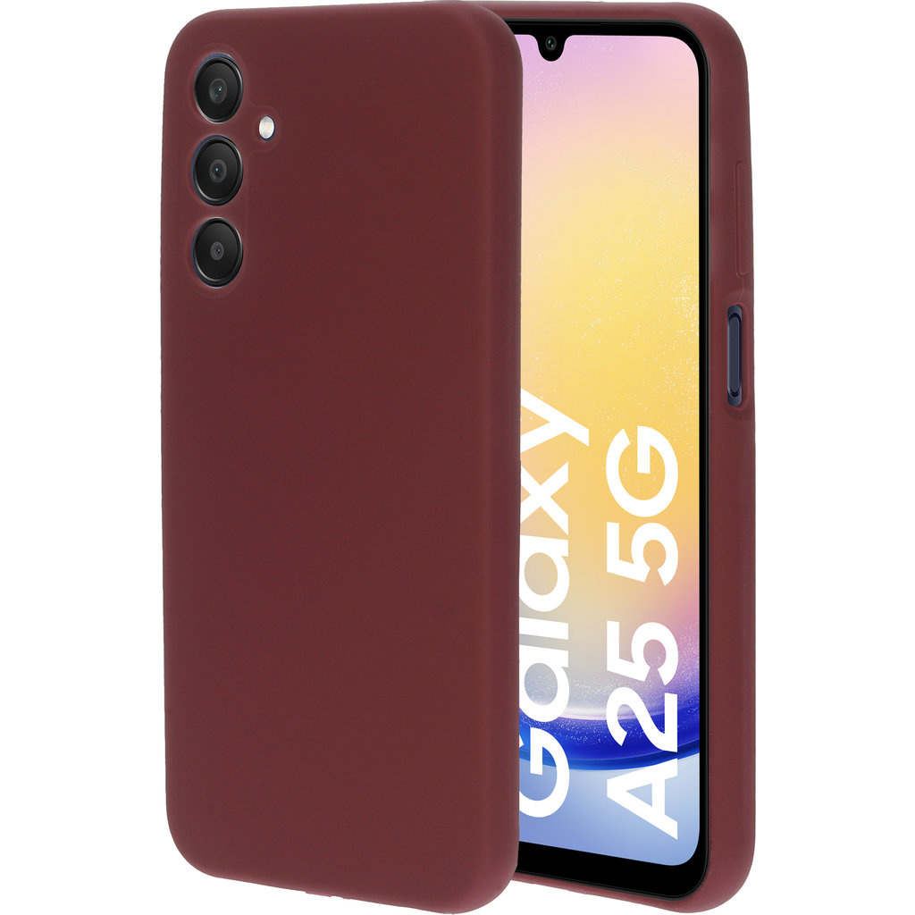 Mobiparts Mobiparts Silicone Cover voor Samsung Galaxy A25 - Plum Red
