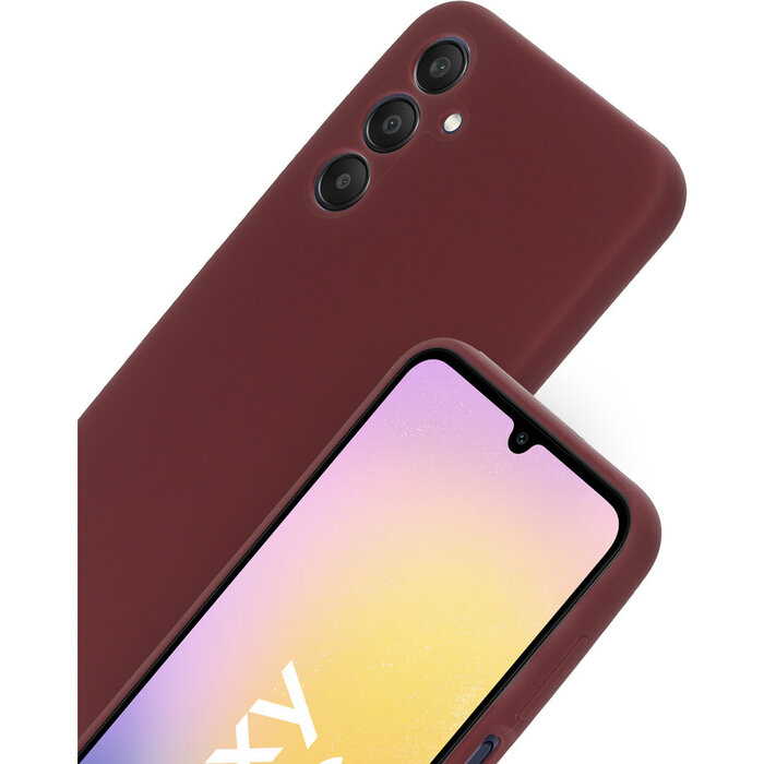 Mobiparts Mobiparts Silicone Cover voor Samsung Galaxy A25 - Plum Red