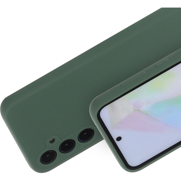 Mobiparts Mobiparts Silicone Cover voor Samsung Galaxy A35 - Forest Green