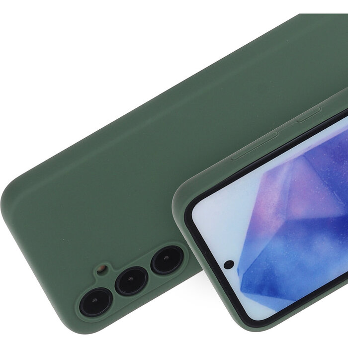 Mobiparts Mobiparts Silicone Cover voor Samsung Galaxy A55 - Forest Green