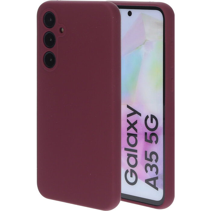 Mobiparts Mobiparts Silicone Cover voor Samsung Galaxy A35 - Plum Red