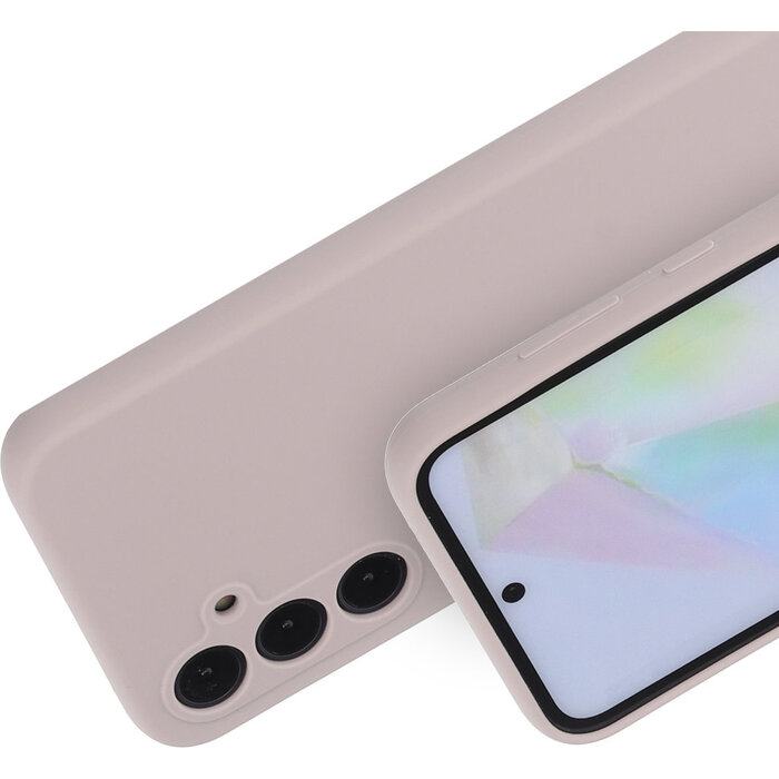 Mobiparts Mobiparts Siliconen Cover voor Samsung Galaxy A35 - Soft Salmon
