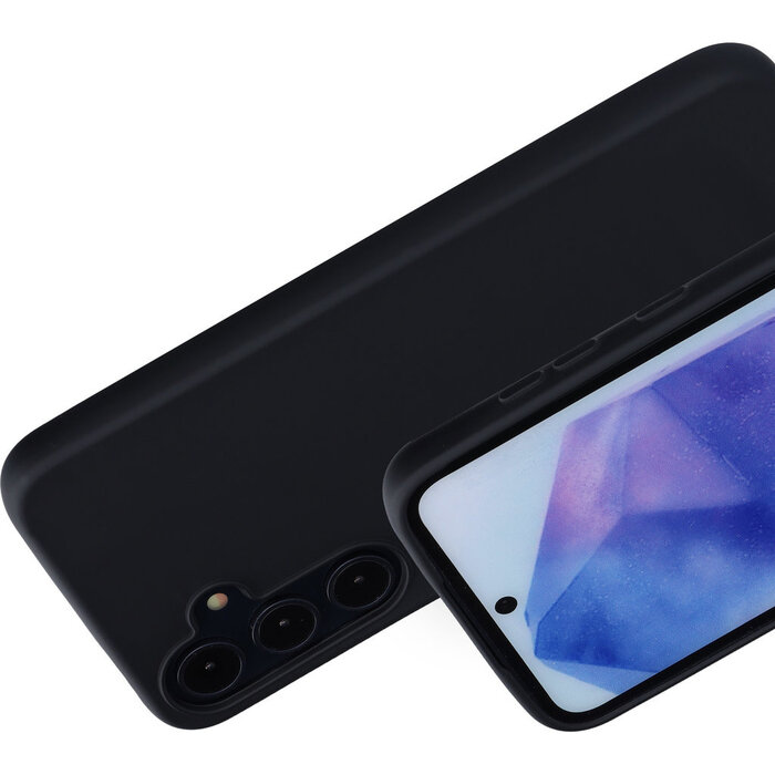 Mobiparts Mobiparts Silicone Cover voor Samsung Galaxy A55 - Zwart