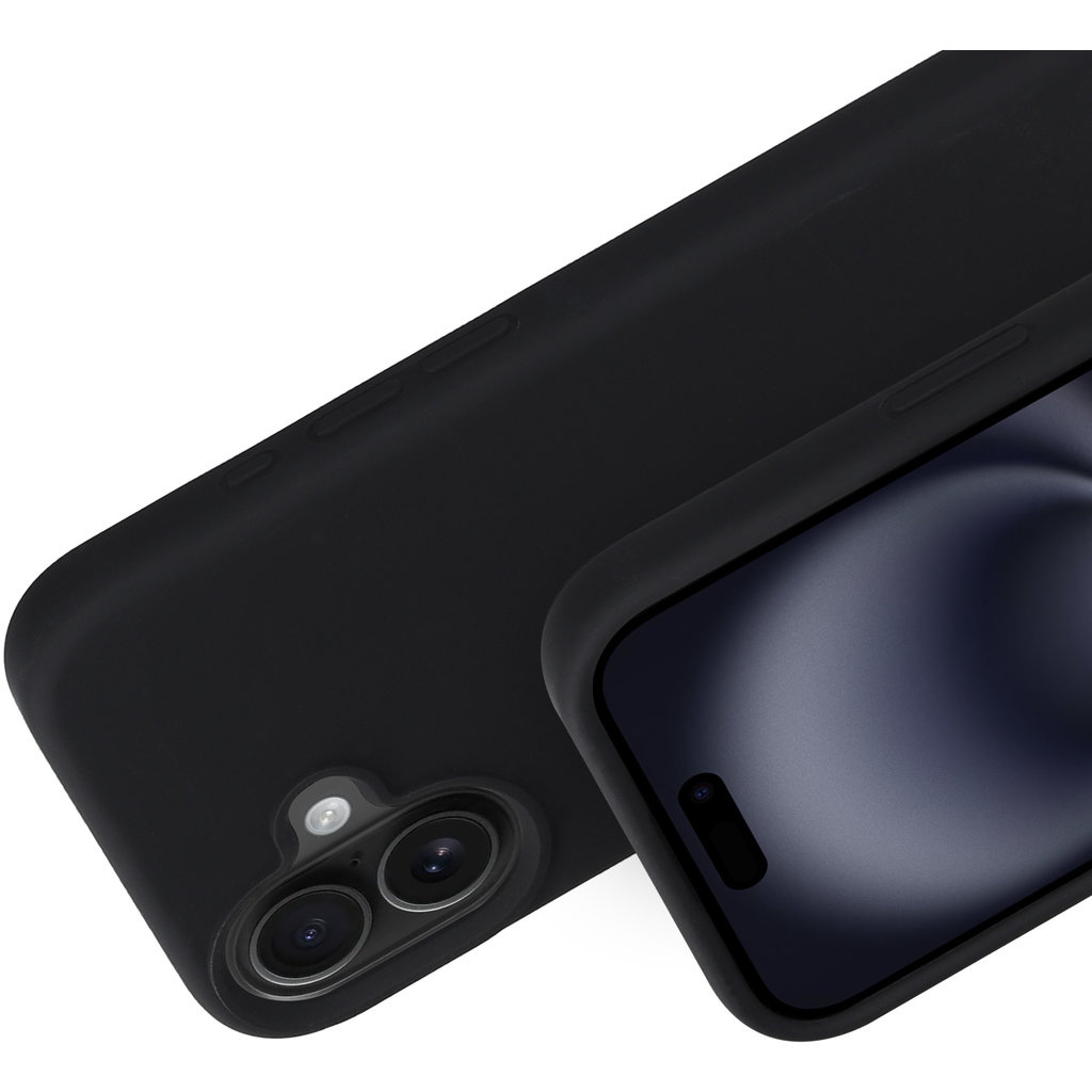 Mobiparts Mobiparts Silicone Cover voor Apple iPhone 16 - Zwart