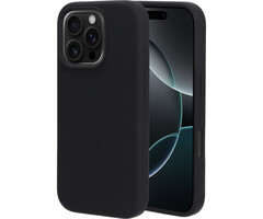 Mobiparts Mobiparts Silicone Cover voor Apple iPhone 16 Pro - Zwart