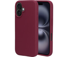 Mobiparts Mobiparts Silicone Cover voor Apple iPhone 16 - Plum Red