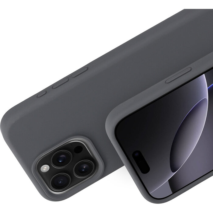 Mobiparts Mobiparts Silicone Cover voor Apple iPhone 16 Pro Max - Urban Grey
