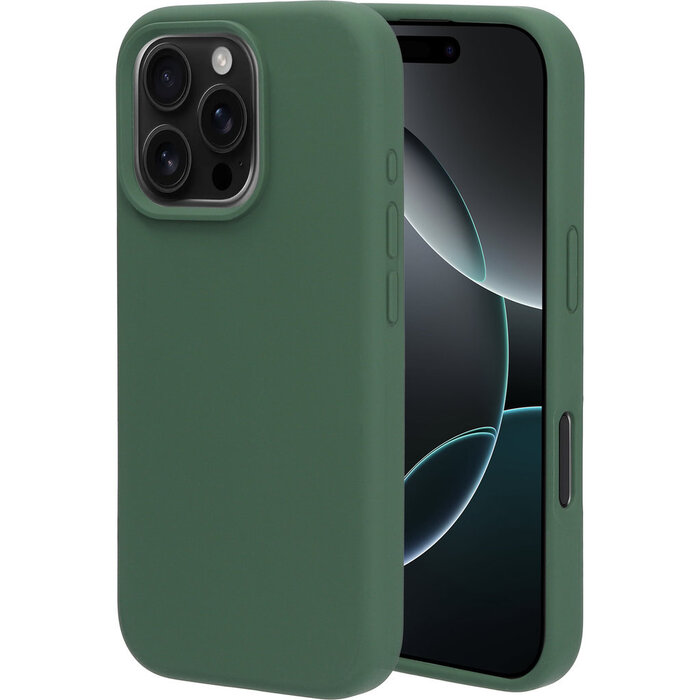 Mobiparts Mobiparts Siliconen Cover voor Apple iPhone 16 Pro - Forest Green