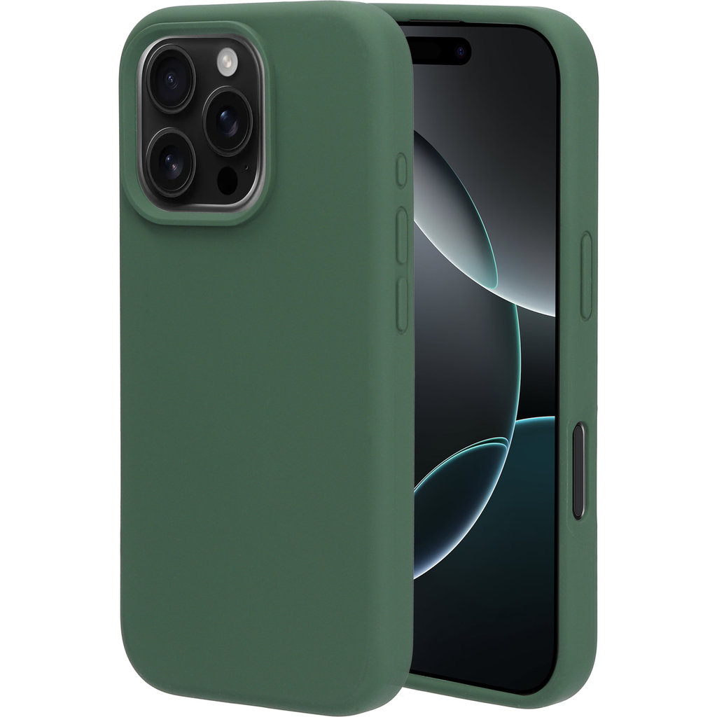 Mobiparts Mobiparts Siliconen Cover voor Apple iPhone 16 Pro - Forest Green