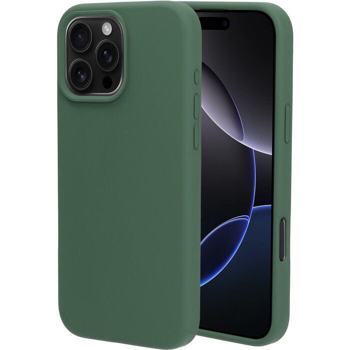 Mobiparts Mobiparts Siliconen Cover voor iPhone 16 Pro Max - Forest Green