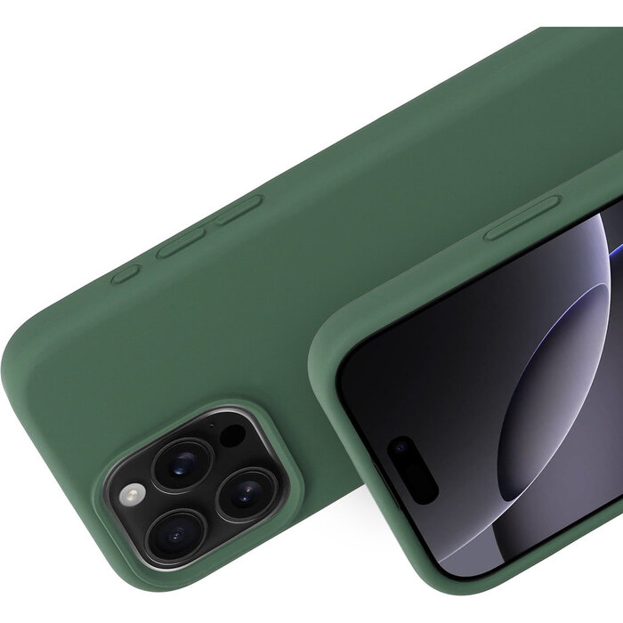 Mobiparts Mobiparts Siliconen Cover voor iPhone 16 Pro Max - Forest Green