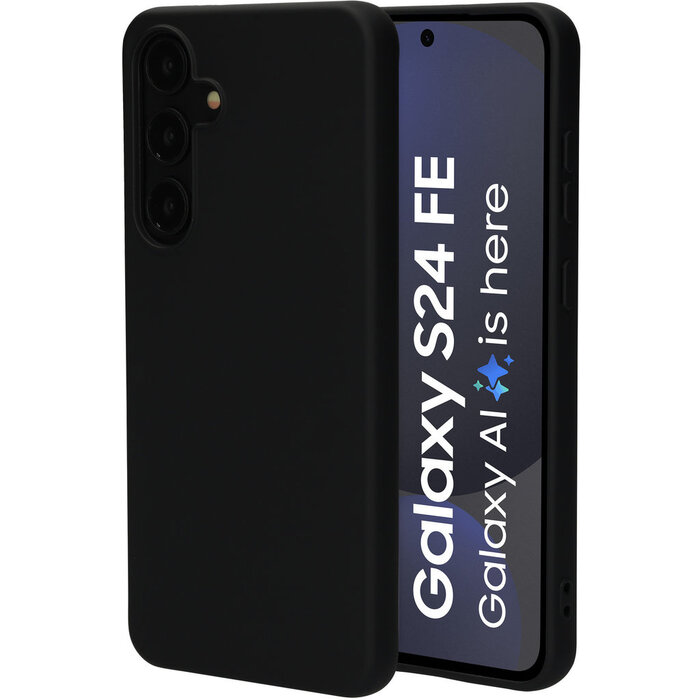 Mobiparts Mobiparts Silicone Cover voor Samsung Galaxy S24 FE - Zwart