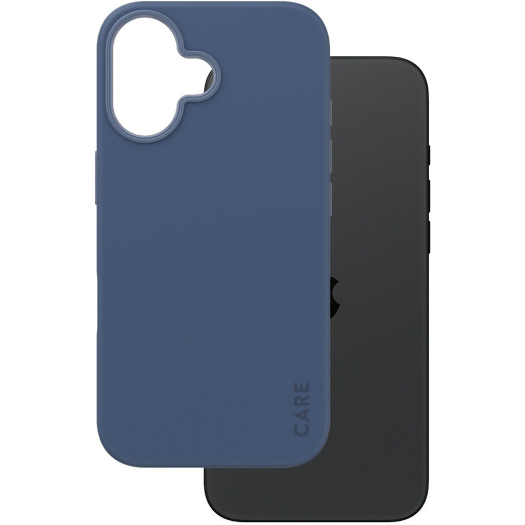 CARE by PanzerGlass CARE by PanzerGlass Fashionable Case voor iPhone 16 - Blauw met MagSafe